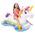 Plută gonflabilă Unicorn cu mânere, 163×86 cm, până la 40 kg, 3+ ani, Intex (57552) - imagine 3