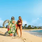 Plută gonflabilă Broscuță țestoasă cu mânere, 191×170 cm, max. 80 kg, 3+ ani, Intex (57555) - imagine 4