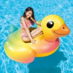 Plută gonflabilă Rățușcă cu mânere, 147×147×81 cm, max. 40 kg, 3+ ani, Intex (57556) - imagine 3