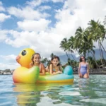 Plută gonflabilă Rățușcă cu mânere, 147×147×81 cm, max. 40 kg, 3+ ani, Intex (57556) - imagine 2