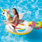 Plută gonflabilă Unicorn cu mânere, 198×140×97 cm, max. 40 kg, 3+ ani, Intex (57561) - imagine 2