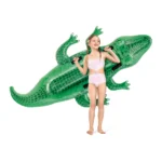 Plută gonflabilă Crocodil mare cu mânere, 203×114×25 cm, max. 80 kg, 3+ ani, Intex (58562) - imagine 3