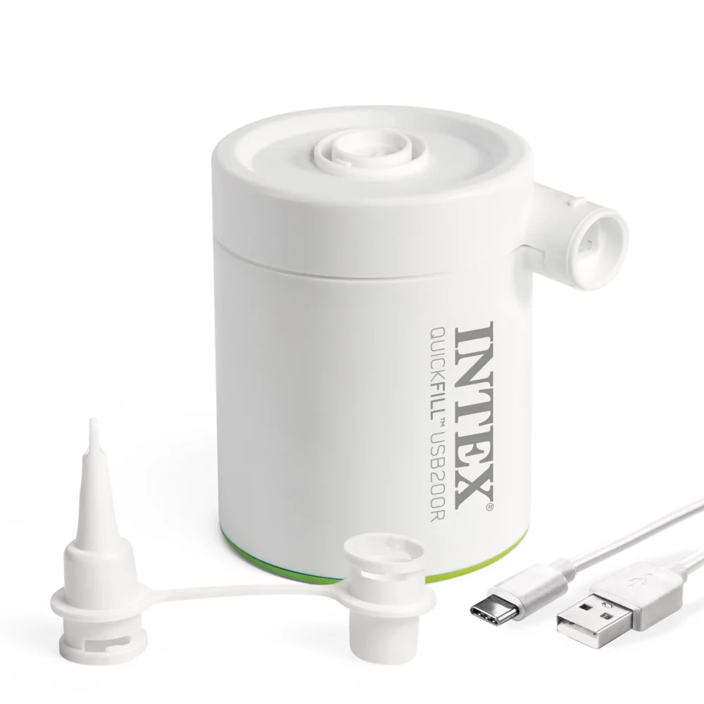 66637(3) Pompă electrică reîncărcabilă QuickFill USB200R, 200 l/min, USB 5V, 2A, 2 duze, Intex (66637) - imagine 1