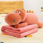 Jucarie din plus cu plapuma "Dino roz" (86848)