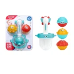Set jucării de baie cu plasă de pescuit și animăluțe, Huanger HE0227 (20090) - imagine 2