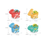 Set de mașinuțe dinozauri cu inerție, Huanger HE8008 (19919)