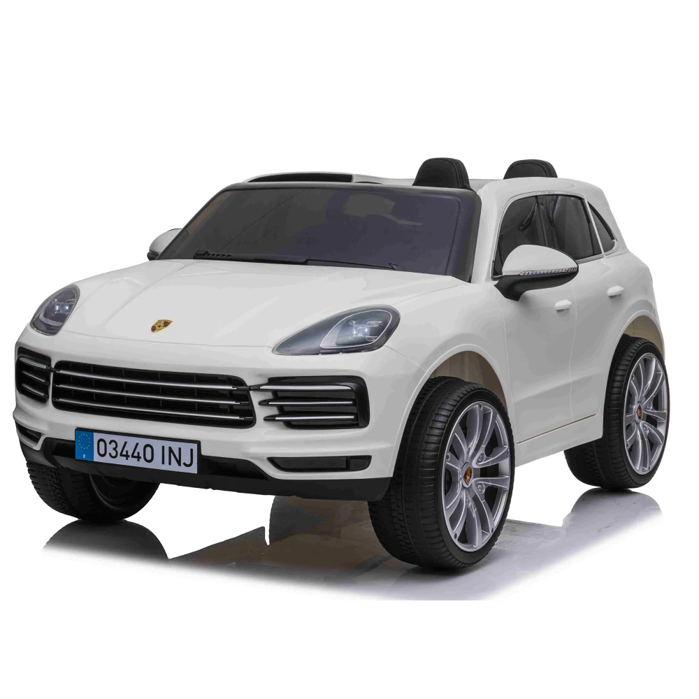 JJ2128 Alb(1) Mașină electrică pentru copii Porsche Cayenne S (JJ2128 / 2 alba) - imagine 1