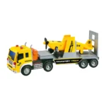 Camion transportor cu trailer, set cu avion, cu inerție, lumini și sunete - 1:16 - WY571E ,Wenyi (55717)