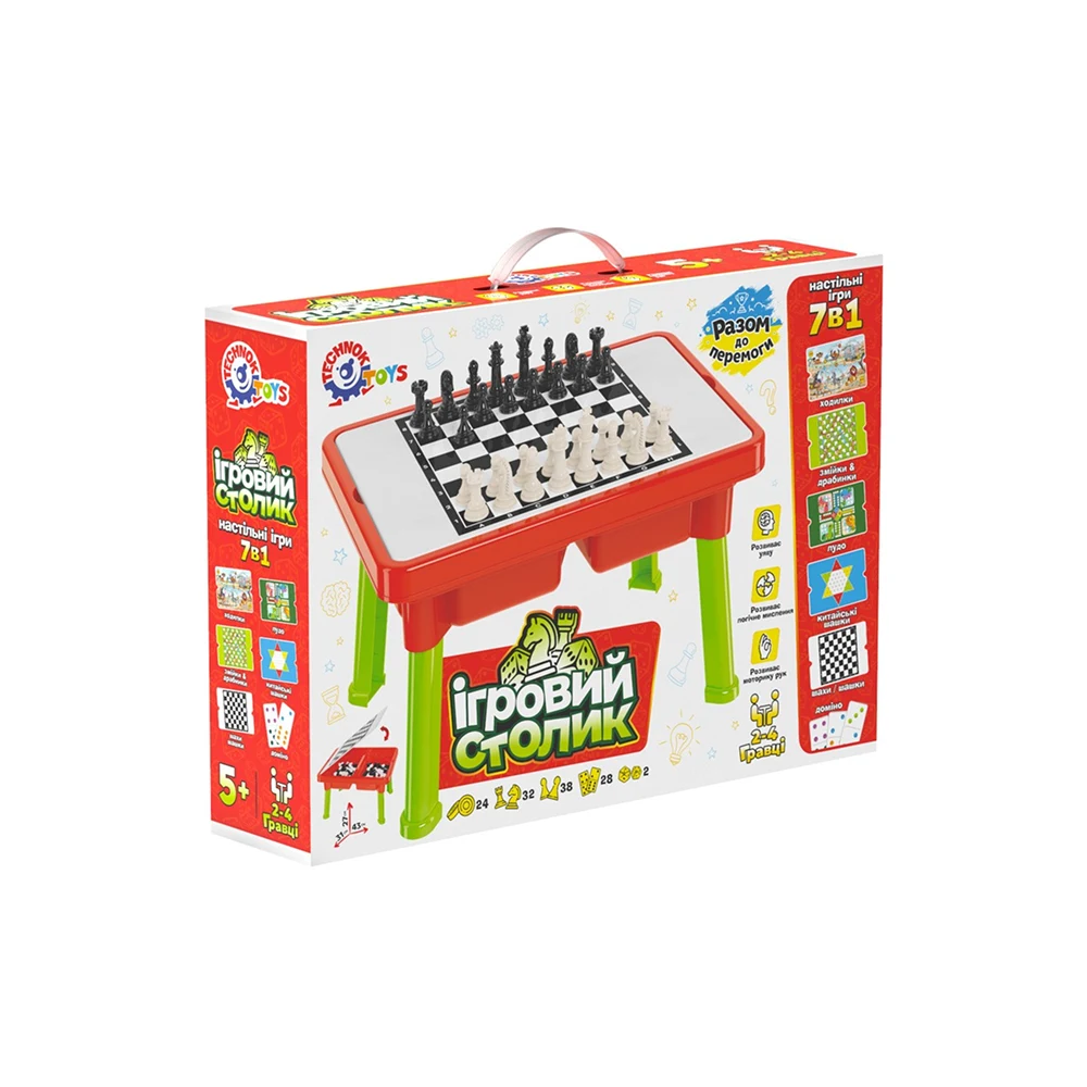 set-jocuri-de-societate-7in1 (1) Set jocuri de societate 7 оn 1 pentru copii ,Technok (9604) - imagine 1