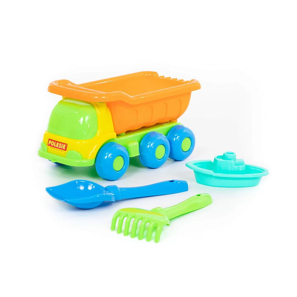 set-pentru-nisip-camion(1) Set pentru nisip Kesha – camion cu accesorii, Polesie (4298) - imagine 1