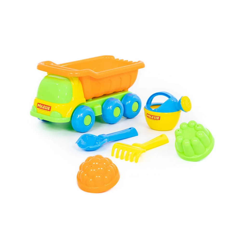 set-pentru-nisip-jucarii-copii(1) Set pentru nisip Kesha – camion cu accesorii, Polesie (4304) - imagine 1