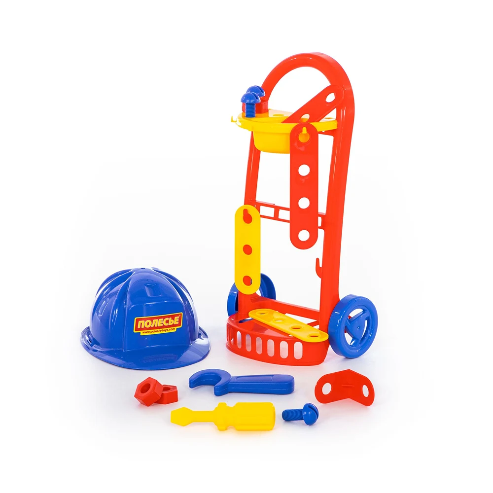 set-unelte-jucarii-copii(1) Set de unelte cu cărucior – 14 piese, Polesie (69825) - imagine 1