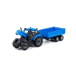 Tractor cu inerție și remorcă Progress, albastru (în cutie), Polesie (91253) - imagine 2