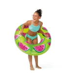 Colac gonflabil cu mânere Tropical Fruit, 107 cm, max. 80 kg, 3 culori, 9+ ani, Intex (56261) - imagine 3