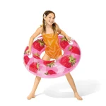 Colac gonflabil cu mânere Tropical Fruit, 107 cm, max. 80 kg, 3 culori, 9+ ani, Intex (56261) - imagine 4