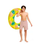 Colac gonflabil cu mânere Tropical Fruit, 107 cm, max. 80 kg, 3 culori, 9+ ani, Intex (56261) - imagine 5