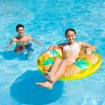 Colac gonflabil cu mânere Tropical Fruit, 107 cm, max. 80 kg, 3 culori, 9+ ani, Intex (56261) - imagine 7