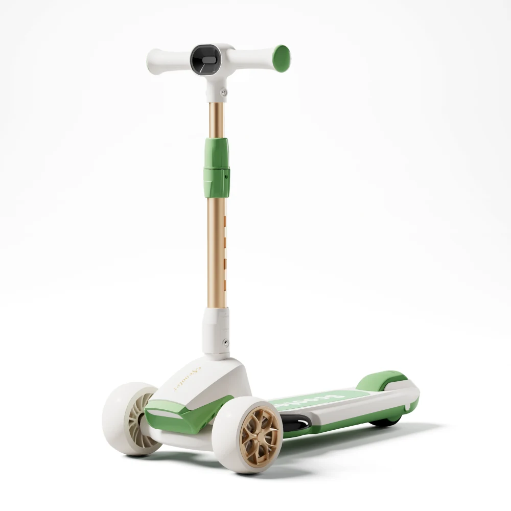 JSC8106(2) Trotinetă pentru copii cu 3 roți luminoase, muzică și lumini, verde, RTM Scooter (81063) - imagine 1