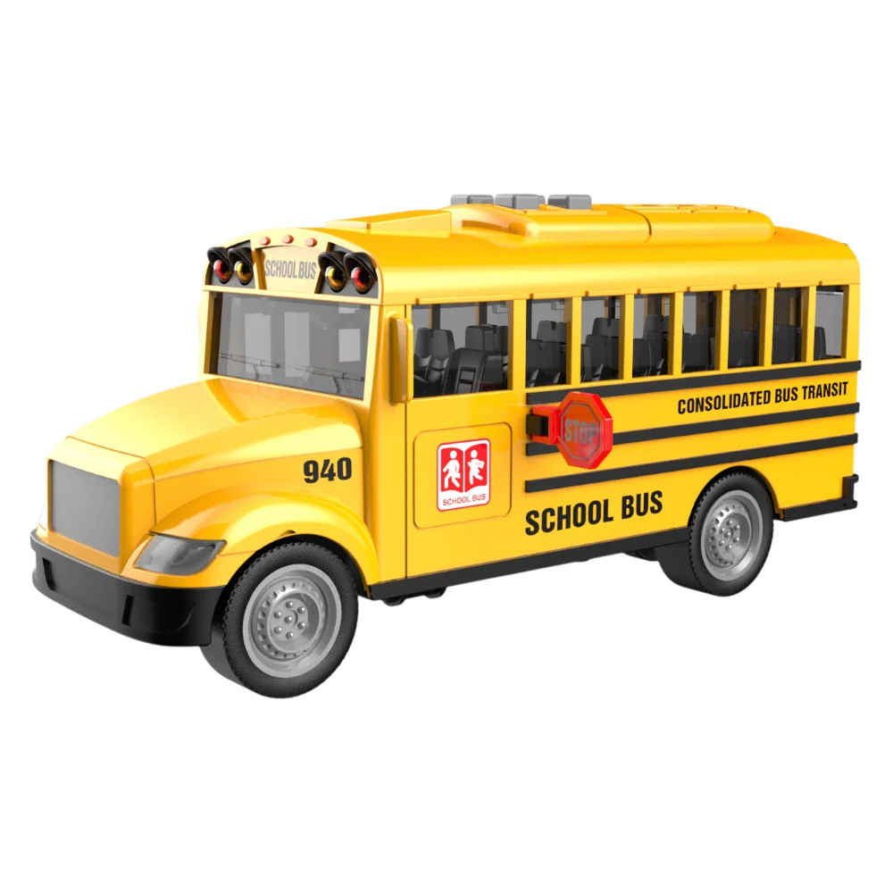 WY940A Autobuz școlar cu inerție, lumini și sunete - 1:16 - WY940A ,Wenyi (19405) - imagine 1