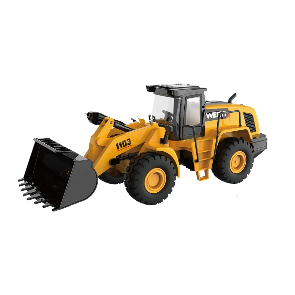 tractor-incarcator-inertie-jucarii-copii Tractor cu încărcător frontal cu inerție, lumini și sunete – 1:10 – WY1103A ,Wenyi (11031) - imagine 1