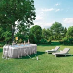 Piscină cu cadru metalic Prism Frame 400×200×100 cm, 6836 L, cu pompă 2006 L/h și scară, Intex (26788) - imagine 3