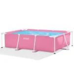 Piscină cu cadru metalic Rectangular Frame Pink 220×150×60 cm, 1662 L, Intex (28266) - imagine 4