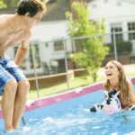 Piscină cu cadru metalic Rectangular Frame Pink 220×150×60 cm, 1662 L, Intex (28266) - imagine 5