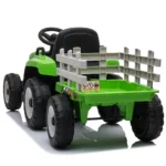 Tractor electric pentru copii cu remorcă, verde (MX611/2) - imagine 5
