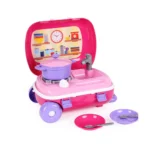 Bucătărie în valiză cu veselă, set portabil de gătit ,Technok (6061)