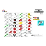 Constructor din metal „Autospeciale de construcție”, 381 piese ,Technok (4364) - imagine 2