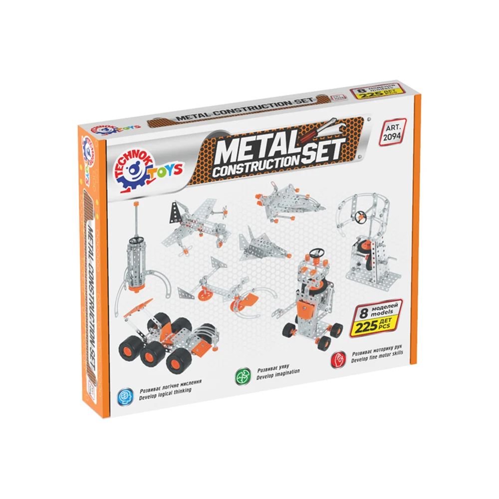 constructor-din-metal-tehnica-spatiala(1) Constructor din metal "Tehnică spațială", 225 piese ,Technok (2094) - imagine 1