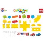 Constructor cu traseu auto, 100 piese ,Technok (8324) - imagine 3