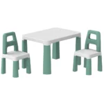 Masă pentru copii cu două scaune , set mobilier verde ,Technok (0440)