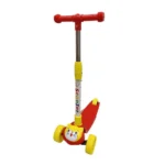 Trotinetă pentru copii cu 3 roți luminoase și ghidon reglabil, roșu, RTM Scooter (78134)