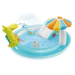 Centru de joacă gonflabil Crocodil, 201×170×84 cm, 160 L, max. 54 kg, 2+ ani, Intex (57165)