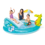 Centru de joacă gonflabil Crocodil, 201×170×84 cm, 160 L, max. 54 kg, 2+ ani, Intex (57165) - imagine 3