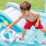 Centru de joacă gonflabil Crocodil, 201×170×84 cm, 160 L, max. 54 kg, 2+ ani, Intex (57165) - imagine 4