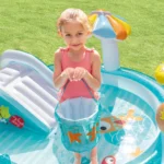 Centru de joacă gonflabil Crocodil, 201×170×84 cm, 160 L, max. 54 kg, 2+ ani, Intex (57165) - imagine 7