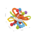 Minge senzorială cu zornăitoare și dentiție, Huanger HE0199 (77938)