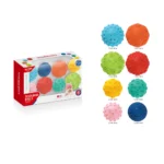 Set de mingi senzoriale texturate pentru bebeluși, 8 piese, Huanger HE0257 (78492) - imagine 2