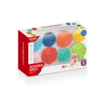 Set de mingi senzoriale texturate pentru bebeluși, 8 piese, Huanger HE0257 (78492) - imagine 3