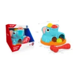 Joc educativ cu ciocănel și bile – elefănțel, Huanger HE0283 (77976) - imagine 2