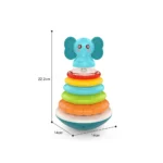 Turn Montessori cu inele de stivuire și sunete, Huanger HE0295 (78454)