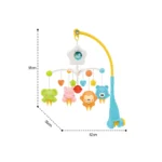 Carusel muzical pentru pătuț cu lumini și zornăitoare, Huanger HE0307 (78683)