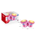 Set tobe muzicale cu lumini și sunete, roz, Huanger HE0506 (678645) - imagine 2