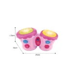 Set tobe muzicale cu lumini și sunete, roz, Huanger HE0506 (678645)