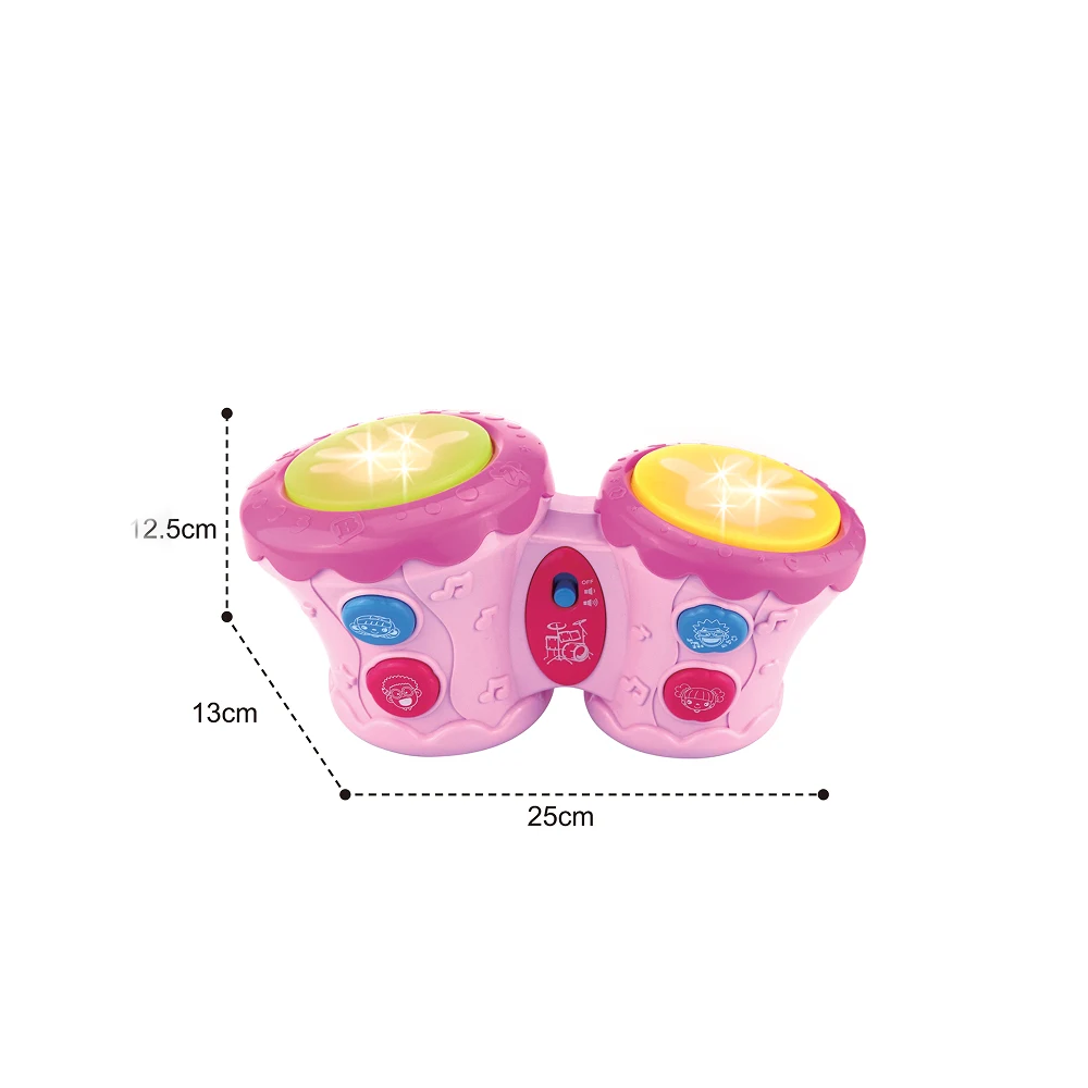 HE0506(3) Set tobe muzicale cu lumini și sunete, roz, Huanger HE0506 (678645) - imagine 1