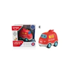 Mașinuță de pompieri cu inerție, lumini și sunete, Huanger HE0537-E (78317)