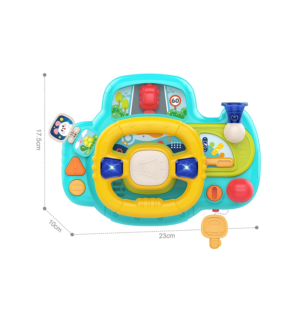 HE0541(3) Volan interactiv cu lumini și muzică, albastru, Huanger HE0541 (78140) - imagine 1