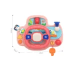 Volan interactiv cu lumini și muzică, roz, Huanger HE0542 (678133)